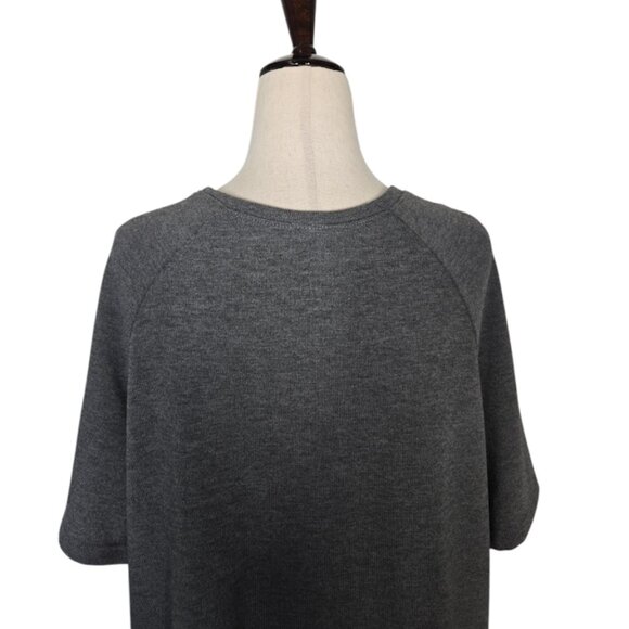 GO COUTURE Women’s Medium Gray Short Sleeve Knit Top Soft  NWT - Picture 7 of 11